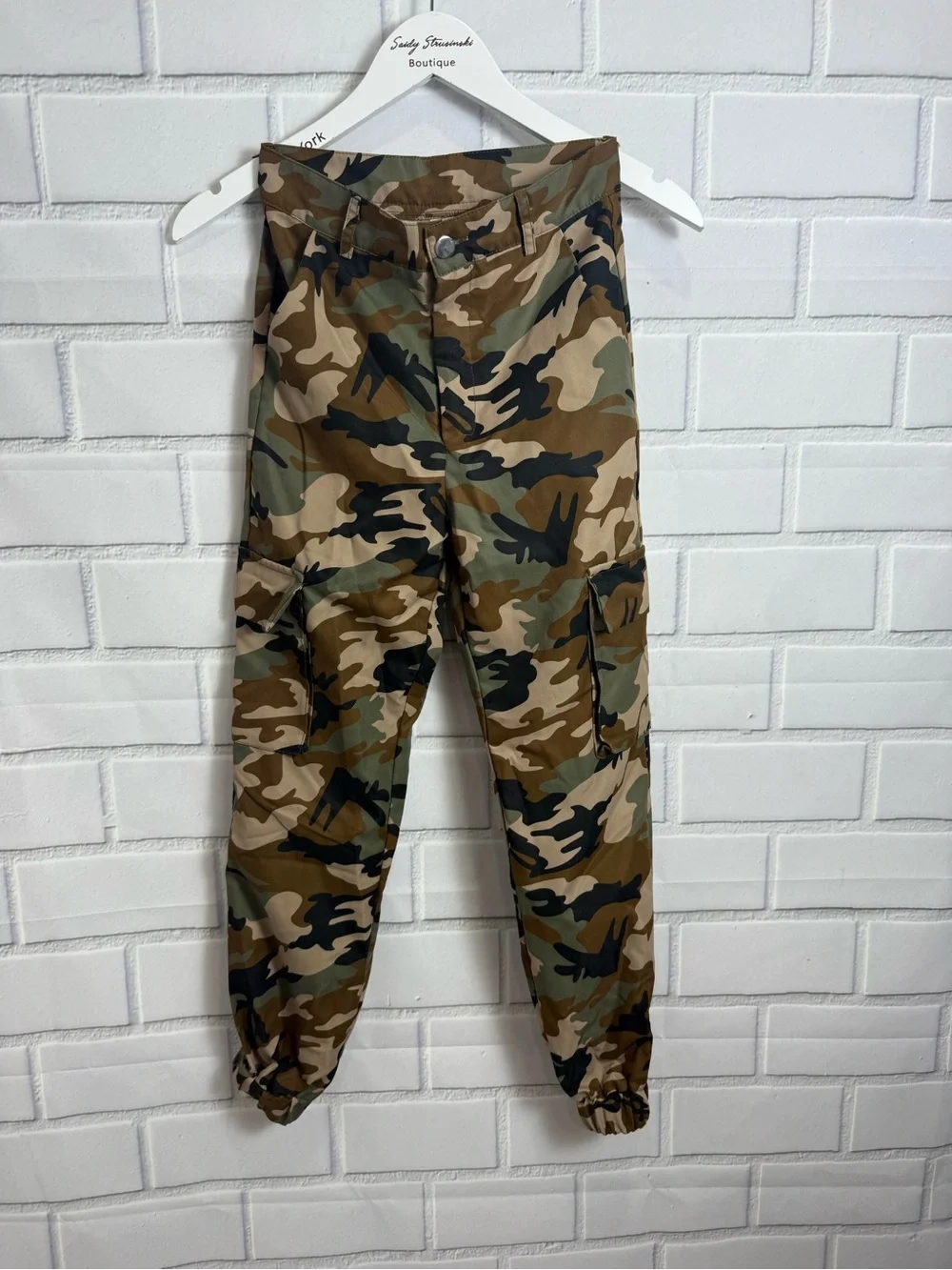 SHEIN Teen Camo Cargo Jogger Pants Size 10-11Y Green Camouflage Utility